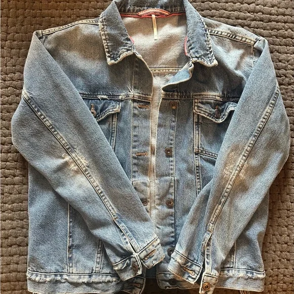 Free People XS Denim Jacket - Picture 1 of 3